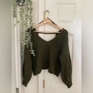Olive Green Knit Sweater